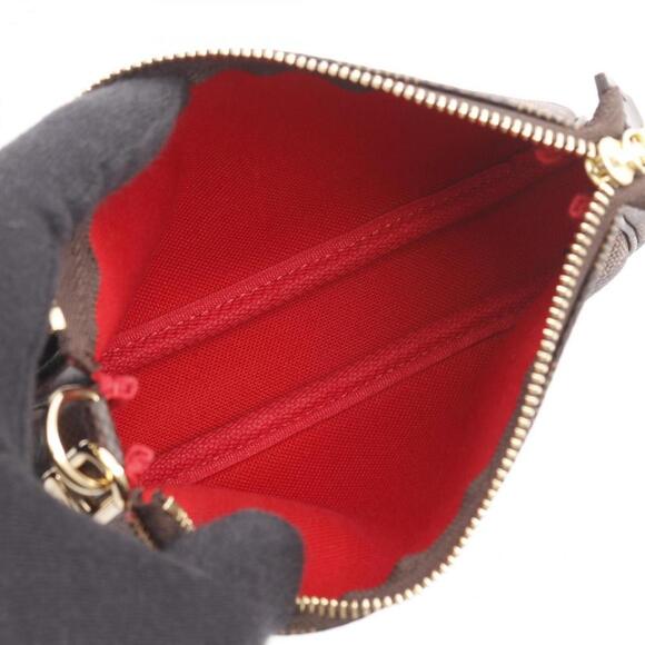 LOUIS VUITTON Brown Damier Leather Pochette Bag - Picture 3 of 8